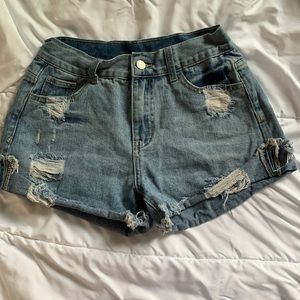 Blue Denim Shorts